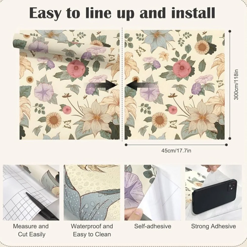 Wildflowers Floral‎ Peel and Stick Wallpaper 118